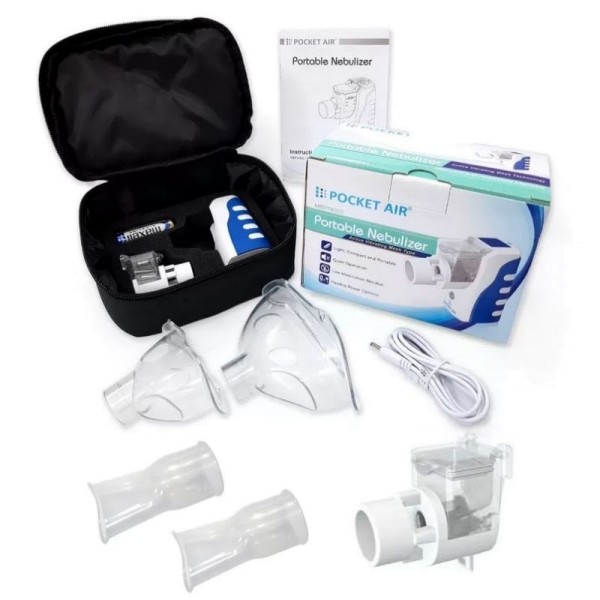 Medikamentenvernebler Pocket Air Komfort SET Inhalationsmasken, Mundstücke + extra Verneblereinheit