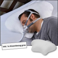 CPAP Sparset CPAP-Kissen Lina + Lina Kissenbezug in grau